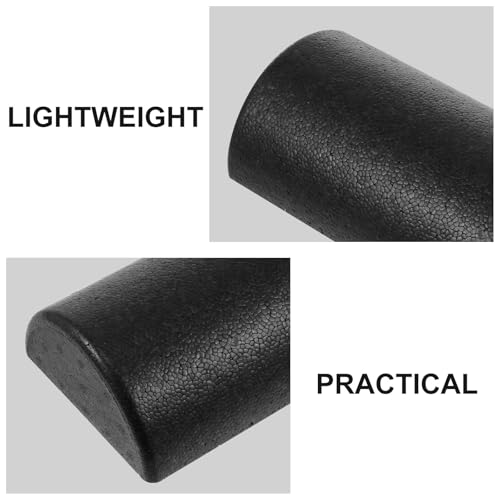 SOLUSTRE Epp Half-Round Exercise Foam Roller Negro 30cm Rodillo para masaje muscular para fitness y alivio muscular corporal miniatura 7