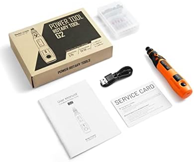 ENGiNDOT Cordless Rotary Tool, 3.7V 5000-15000 RPM Cordless Mini Rotary Tool with 3 Variable Speed, with 32 Pieces Rotary Accessories, USB Charging Cable,PCG01B
