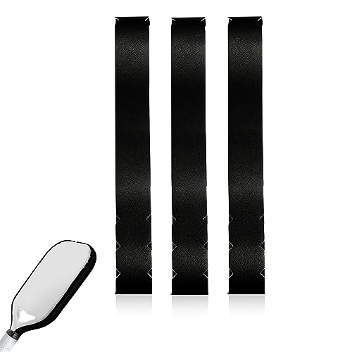 PEUTIER 3pcs Pickleball Paddle Edge Guard Tape, Pickleball Protective Tape Head Edge Guard Racket Grip Wrap Pickleball Overgrip for Paddle Protection (Black)