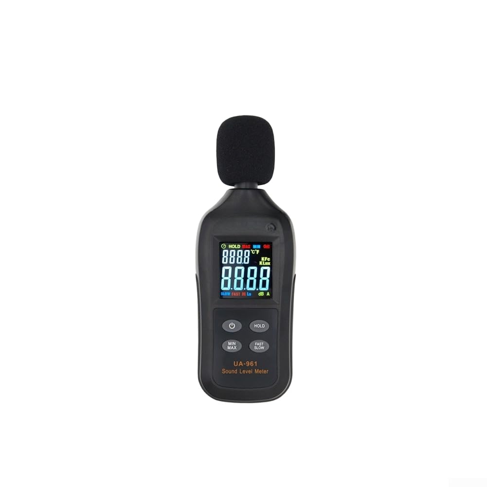 Medidor de nivel sonoro con pantalla LCD a color portátil