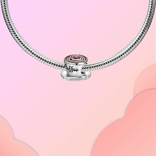 Image of LUXILLA Love You Best Friend Grandma Wife Heart Charm 925 Sterling Silver Charms Fit for Bracelets Necklace Jewelry Gift for Women