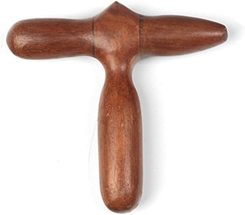 Herramienta de masaje de pies, punto de gatillo de madera, masaje de pies de sándalo, martillo cruzado portátil, palo de masaje corporal para viajes