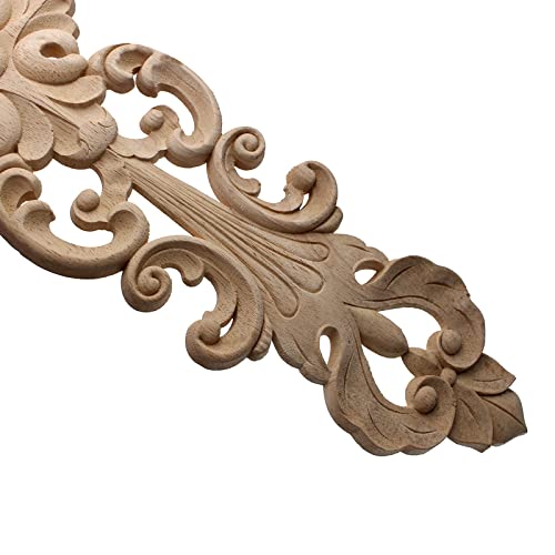 Applique en bois vertical 60x12cm moulure d'angle pour meuble et mur rétro.