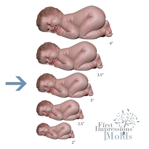 First Impression Molds B234 Baby 3 Silicone Cake Decorating Mold, Medium, Blue