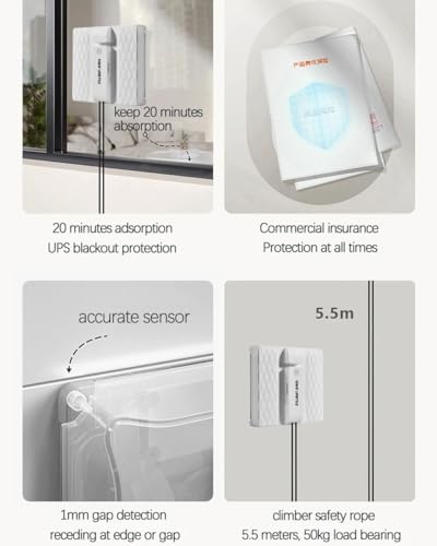 Robot nettoyeur de vitres automatique avec télécommande et triple mode - 5