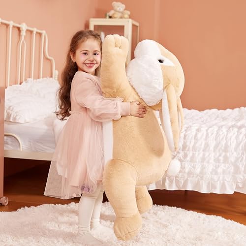IKASA Groß Hase Stofftier Riesen Kuscheltier,78cm Gross Plüschtier Süße Riesige Flauschige Weich Jumbo Plüsch Spielzeug,Geschenk für Kinder