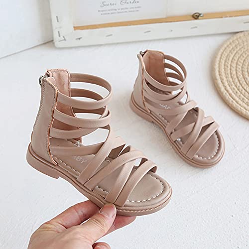 Toddler Girl Dress Shoes Children Shoes Open-Toed Non-slip Soft-soled Princess Beach Sandals Kids Girls Girl's shoes (Pink, 12 Little Kid)2