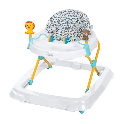 Smart Steps Trend Activity Walker with Removeable Toy Bar, Multi-Directional Front Wheels, Tray, Adjustable Height and Flat Fold Frame for Storage,...