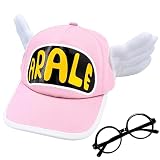 [CHALAN] 帽子 ハロウィン コスプレ キャップ メガネ 2点セット キッズ 帽子 道具 クリスマス 仮装 ベビー フリーサイズ 大人用 子供用 ライトピンク（大人）