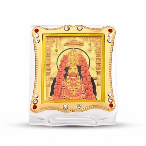 Image of Car Dashboard Idol Tara Maa Golden Foil, Religious Photo Frame for Car, Home Temple & Office, Divine Pooja Gift & Spiritual Decor Item