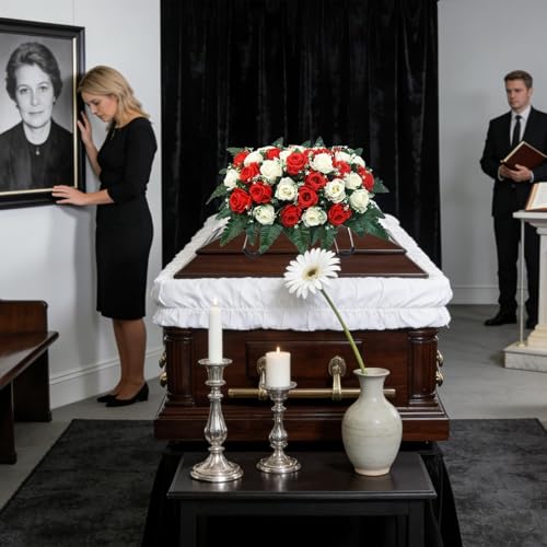 Composition de tombe réussie grâce au support funéraire pour fleurs extérieur - 3