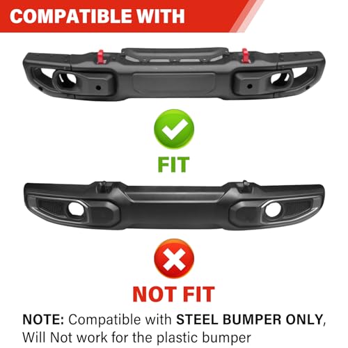 Image of License Plate Bracket Accessories for Jeep Wrangler JL 2018 2019 2020 2021 2022 2023 2024 Front Bumper License Plate Holder Replacement Frame Black Mount, Fit Steel Bumper