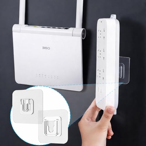 Image of Transparent Adhesive Wall Hooks (5 Pairs / 10 Hooks) | Heavy Duty No Drilling Self Adhesive Hooks | Waterproof & Reusable Clear Hooks for Bathroom, Kitchen, Photo Frames & Home
