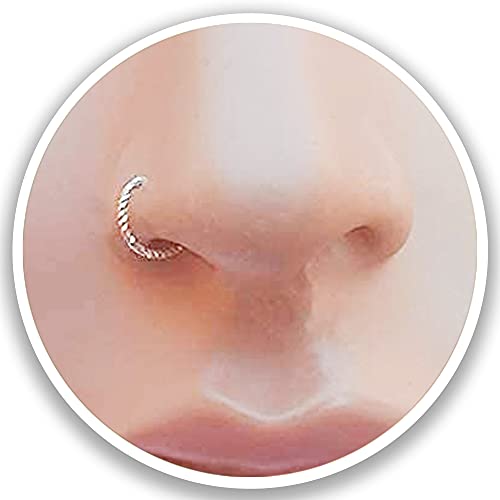 Fake Clip On Nose Ring 24g 925 Sterling Silver No Piercing Needed