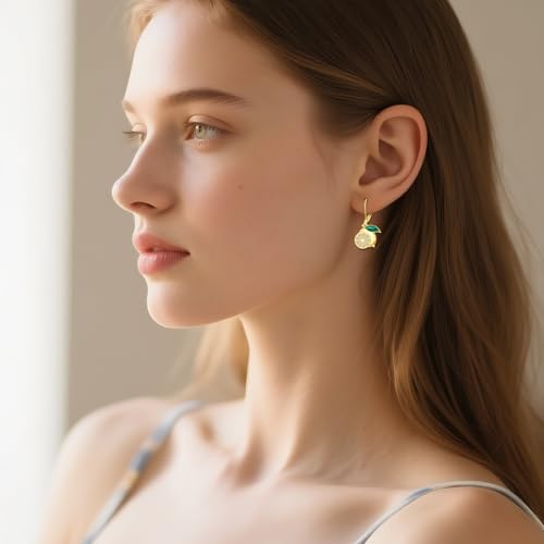 Fruit Earrings Sterling Silver Strawberry/Pomegranate/Cherry Dangle Drop Earrings Fruit Themed Jewelry Gift for Women Wife Mother2