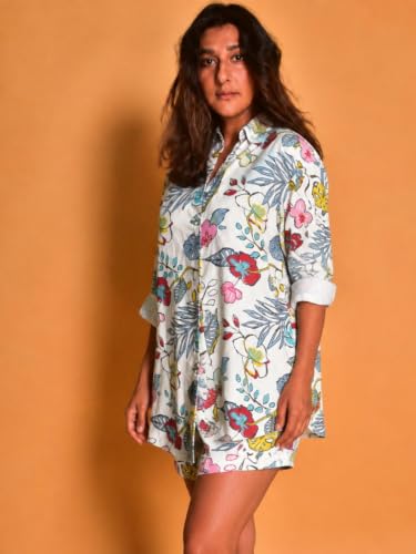 Image of Leriya Fashion Women's Rayon Co-ord Set Stylish | Summer Pajama Set for Women & Girl for Beach & Holiday Look | Night Suit| Summer Vacations Printed Pyjama Set for Goa Beach Outfits