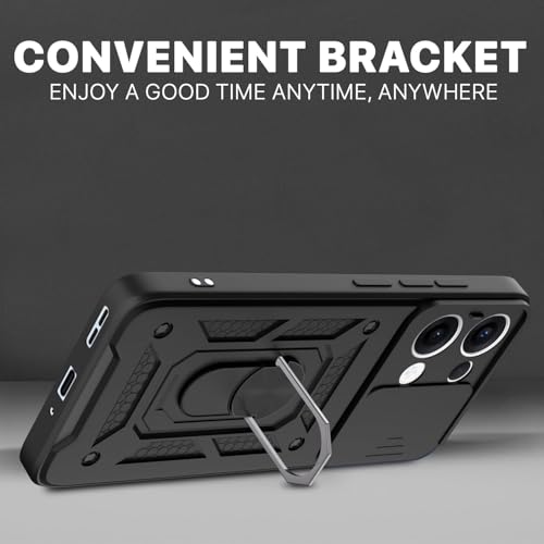 Image of AIBEX Back Cover for Oppo K13 5G | D10 Tough Armor Case | Sliding Camera Shield | 360 Protection | Kickstand Ring Holder | Military-Grade Shockproof Bumper Case
