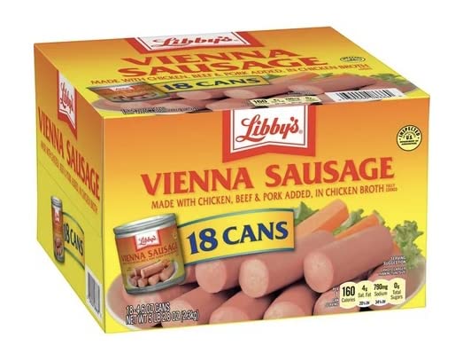 Libby's Hawaiian Vienna Sausages, Canned Sausage 4.6 Oz (Pack of 18)