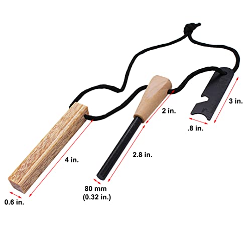 Backpacking Compass With Ferro Rod Fire Starter Kit #TOP4