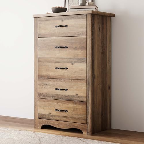 Jojoka 9-Drawer Dresser – Chest Of Drawers With Wood Top & Fabric Bins – For Bedroom, Living Room