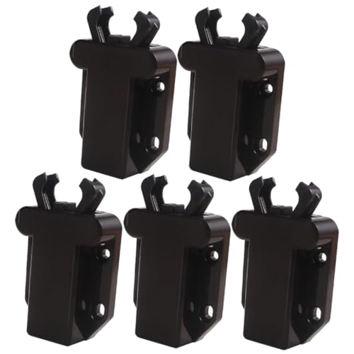 VILLCASE 5 Piezas Gorila De La Puerta Del Gabinete Interior Liberar Automático Cerraduras De Gabinete a Prueba De Bebés Abierto Parachoques Llave Pestillo Del Gabinete Plastico Abs Negro
