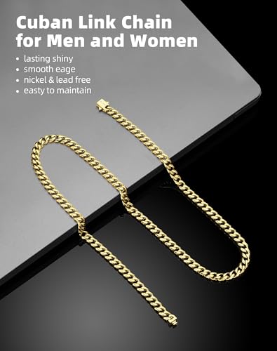 5MM Cuban Link Chain for Men Women 316L Stainless Steel Based with 925 Sterling Silver Filled Silver Chain for Men Silver Cuban Chain for Mens 20/22/24/26/28/30 Inches Silver Necklace for Men Silver Jewelry2