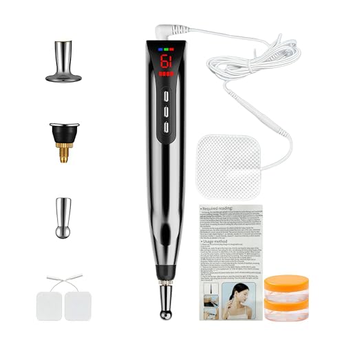 3-in-1 Acupuncture Pen Meridian Massage Acupressure Pen with 3 Modes & 19 Intensities