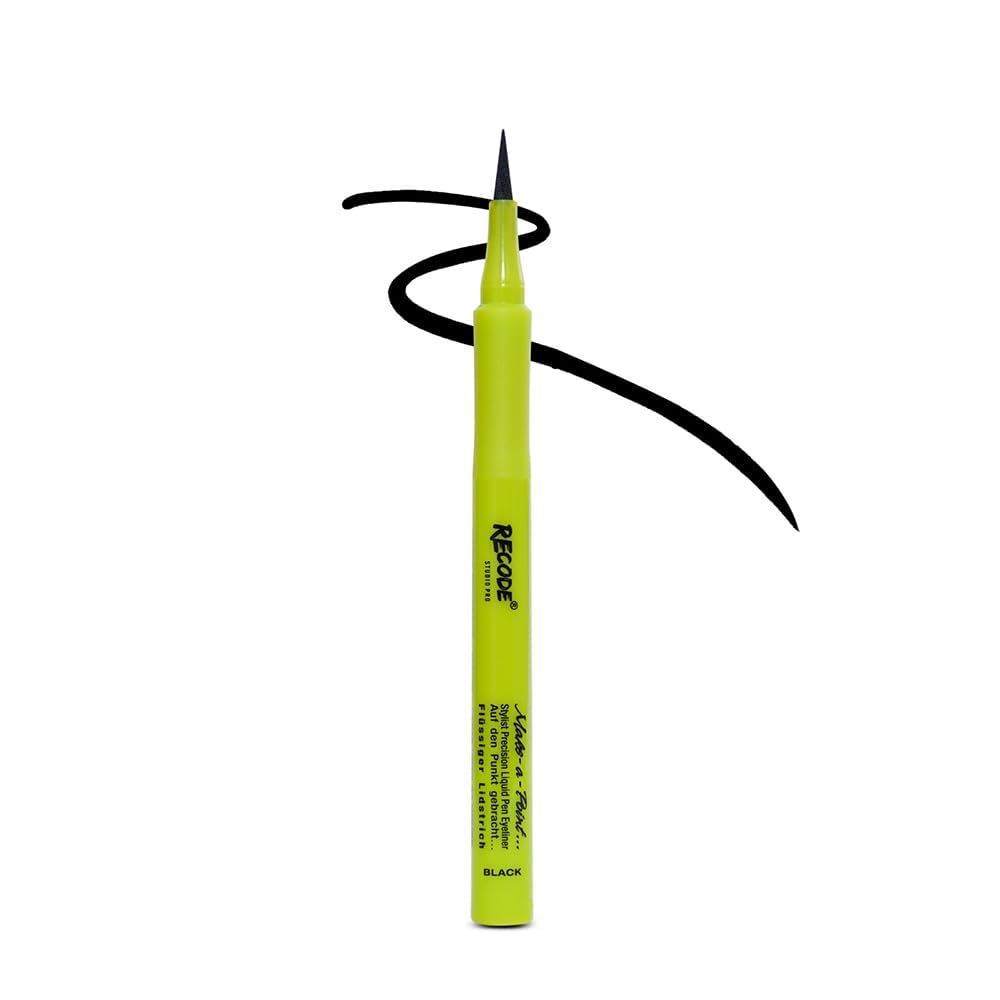 Recode Make A Point Sketch Pen Eyeliner | 1.2ml | 14hrs Long Lasting | Waterproof & Smudgeproof | Single Stroke Effect-image-15