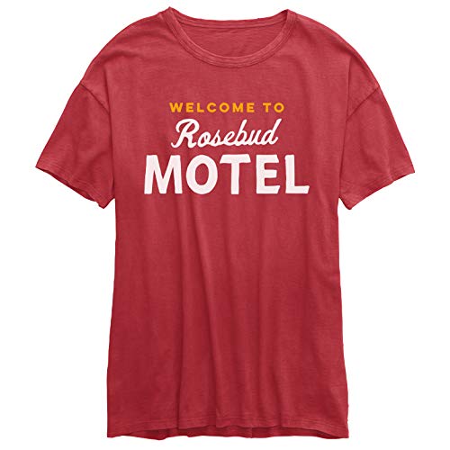 Schitt's Creek T-shirt tendance pour femme Welcome to Rosebud Motel Rouge - rouge - Taille S