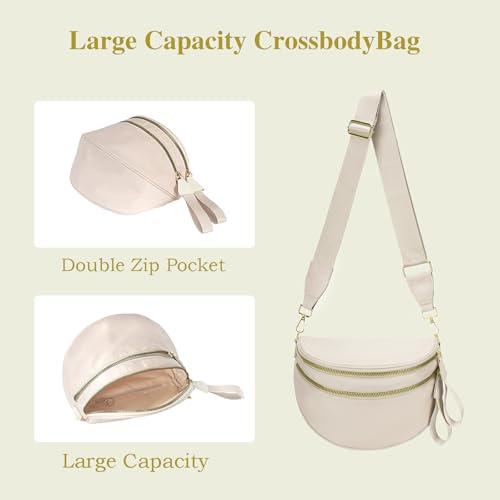 Crossbody Bags For Women,Waterproof Oxford Bum Bag with Adjustable Strap,Large Capacity Travel Purse2