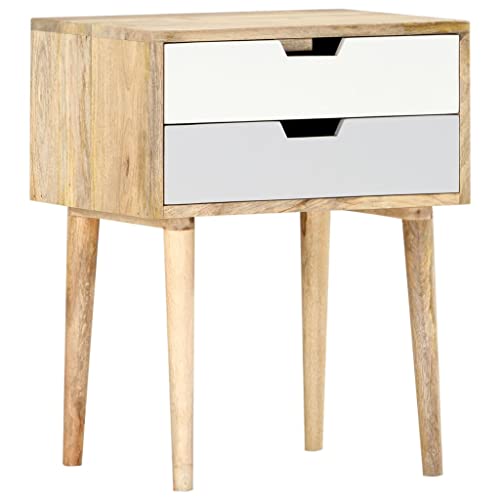 ZQQLVOO Mesita de noche de 47 x 35 x 59 cm de madera maciza de mango, mesita de noche, mesita de noche, mesita de noche, mesita de noche, para dormitorio, salón, oficina