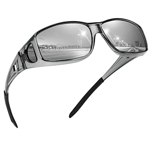 MEETSUN Fit Over Glasses Sunglasses for Men Women,Polarized UV400