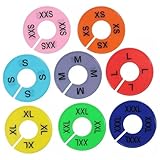 40 Stück Kunststoff-Kleidungsgrößenteiler, rund, rechteckig, DIY, Basteln, Kleiderständer, XS-XXL, multifunktionale Kleidungsanhänger, kommerziell (Stil 3)
