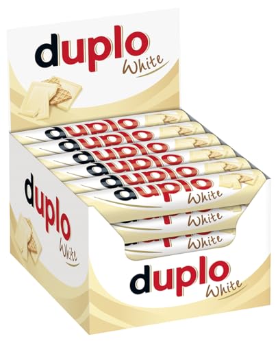 Duplo White Schokoriegel mit weißer Schokolade Haselnusscreme & knuspriger Waffel Schmeckt knusperleicht Vorratspack Snack für zwischendurch 1 Packung mit 40 Einzelriegeln (40 x 18 2 g)