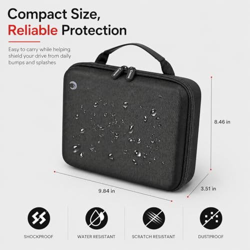 Image of Case Compatible for Seagate Expansion Desktop,Western Digital WD My Book /Elements Desktop External Hard Drive USB 3.0 8TB - Black