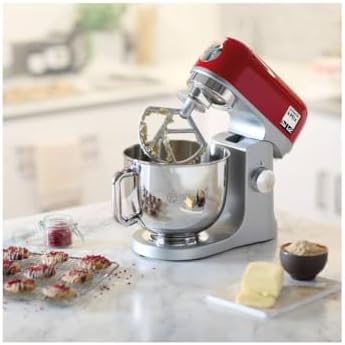 Bild 2 - Kenwood kMix KMX750RD Küchenmaschine, 5 l Edelstahl Schüssel, Safe-Use-Sicherheitssystem, Metallgehäuse, 1000 Watt, inkl. 3-Teiligem Patisserie-Set und Spritzschutz, Rot