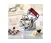 Kenwood kMix KMX750RD Küchenmaschine, 5 l Edelstahl Schüssel, Safe-Use-Sicherheitssystem, Metallgehäuse, 1000 Watt, inkl. 3-Teiligem Patisserie-Set und Spritzschutz, Rot