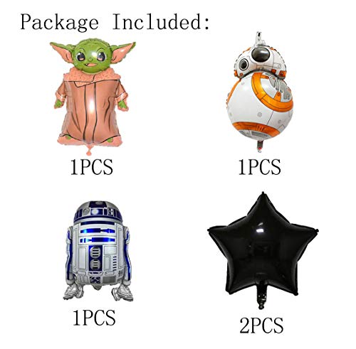 Star Wars Balloons Supplier 5Pcs Star Wars Baby Yoda Balloons Bouquet Decorations For Kids Birthday #TOP2