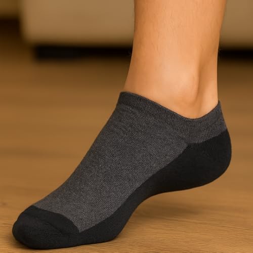 Image of 6 Pairs Cotton Ankle Length Socks for Men & Women | Combed Cotton Stylish Striped Net Designed with Extra Soft Ankle Length | Suitable for all Season | Multicolor | Free Size | Pack of 6 Pairs