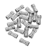 Gadpiparty 20 Stück F typ Kupplung Koaxialadapter aus Zinklegierung für Sichere Signalübertragung...