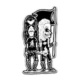 4' Black Metal Sticker Death Metal Beavis Halloween Hardcore Horror Punk Butthead Psychobilly Sticker, Waterproof Vinyl Sticker for Car, Auto, Water Bottles, Phone Case, or Laptop Decal