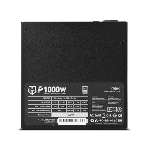 Nox Hummer Platinium 1000w Power Suply One Size - Alimentatore - Immagine 5