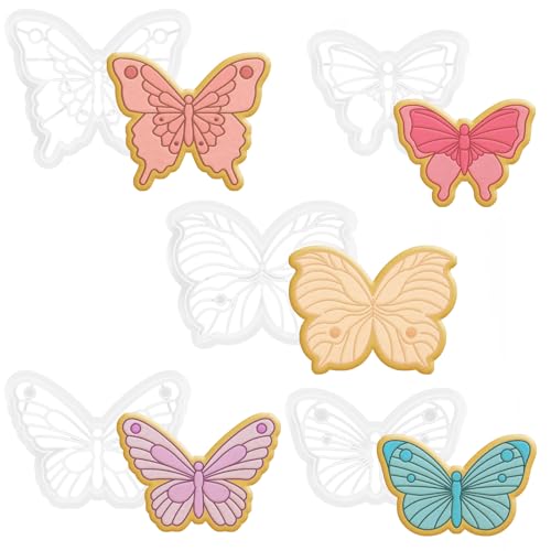 Butterfly Embossed Cookie Cutter - Polymer Clay Embossing Cutters...