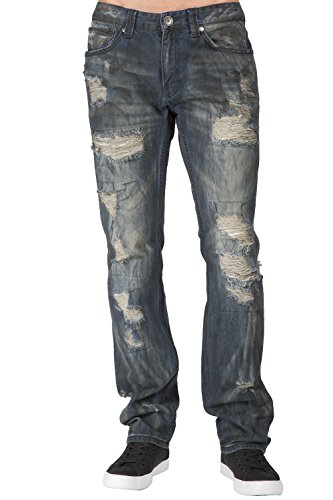 Level 7 Men's Premium Denim Jeans Slim Straight Handcrafted Artisan Wash