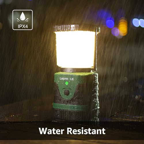 LE Campinglampe wiederaufladbare, 4 Helligkeiten Dimmbar Grün, 2 Stück – Ansicht 6