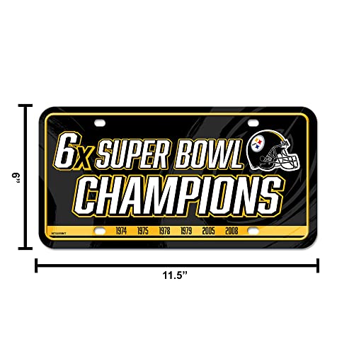 Rico Industries NFL Pittsburgh Steelers Champ Metal Auto Tag 8.5" x 11" - Great for Truck/Car/SUV by Rico Industries - Used condition - Image 6