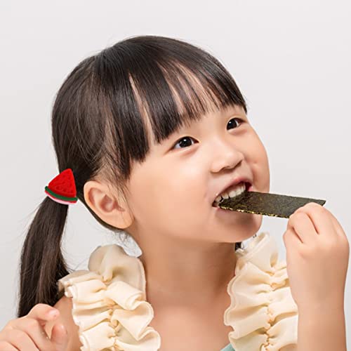 Girls Hair Ties Cute Fruit Hair Accessories Elastics Hair Bands Soft Rubber Bands Small Ponytail Holder Hair Ropes Cute Hair Ties No Damage For Toddler Infant Teens 10Pcs #TOP4
