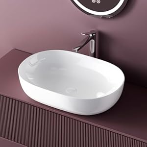 Emke Oval Keramikwaschbecken 60x41 cm