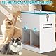MUYIRTED Futterautomat Katze 2 Näpfe, 10L Futtertröge, Katzenfutterspender Für Katzenfutter Aus Metall, Trockenfutter Automat Für Katzen Und Kleine Hunde, Kaninchen, Futterstation Katzen