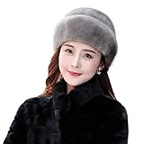 SIQITECH Kunstpelzmütze Winter Damen Fellmütze Verdickt Pelzmütze Weich Wintermütze Warm Russische Mütze Flauschig Winterpelzmütze Winddicht Damenmütze für Snowboarden Skaten Radfahren